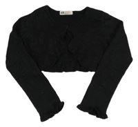 Černé svetrové propínací třpytivé bolerko H&M
