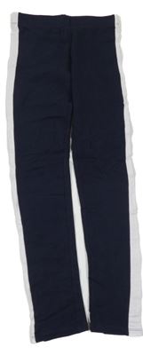 Tmavomodro-bílé legíny H&M