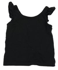 Černý crop top s volánky C&A