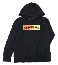 Černá mikina s nápisem a kapucí Jack & Jones