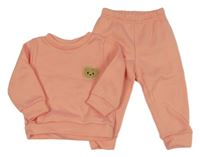 2set - Růžová mikina s medvědem + tepláky