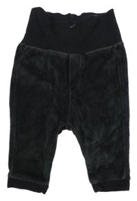 Černé sametové tepláky H&M