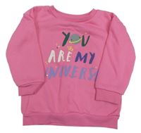 Růžová mikina s nápisem Primark