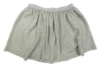 Stříbrná lehká vzorovaná sukně H&M