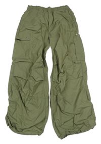 Khaki cargo šusťákové kalhoty H&M