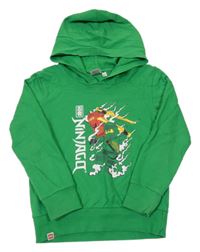 Zelená mikina s Lego Ninjago a kapucí Lego