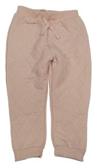 Růžové prošívané tepláky Primark