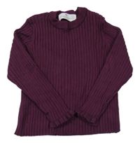 Lilkový žebrovaný svetr H&M