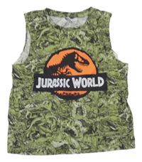 Khaki tílko s dinosaury - Jurský svět 