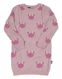 Růžové úpletové šaty s Minnie Primark