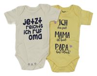 2 x body - žluté s potiskem + bílé s potiskem 
