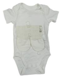 Nové - 2set - Bílé body + bílé rukavice H&M