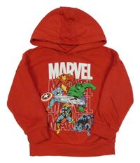 Červená mikina s Avengers a logem a kapucí PRIMARK
