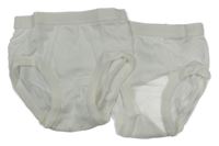 2set - 2x Bílé slipy 