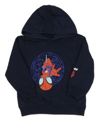 Tmavomodrá mikina se Spider-manem s kapucí Marvel 