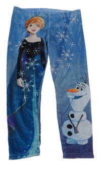 Modré sametové legíny s Frozen Disney