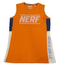 Oranžovo-bílo-modré tílko s nápisy - NERF C&A