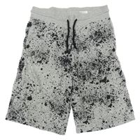 Šedo-černé teplákové kraťasy s fleky H&M