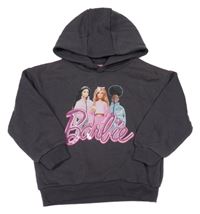 Nové - Antracitová mikina s kapucí - Barbie 