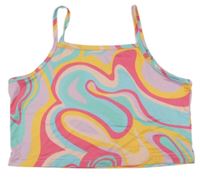Barevný vzorovaný crop top 