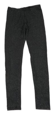 Černo-stříbrné pruhované leígíny H&M