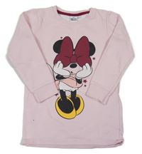 Světlerůžová dlouhá mikina s Minnie Disney