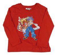Červené triko s potiskem - BEYBLADE