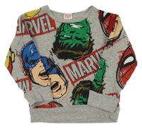 Šedo-barevná mikina s Marvel 