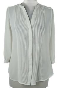 Dámská bílá šifonová plisovaná halenka H&M