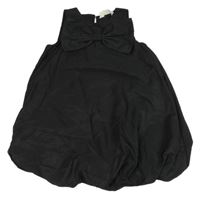 Černé balonové šaty s mašlí H&M