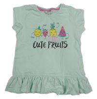 Světlezelené peplum tričko s ovocem Kiki&Koko