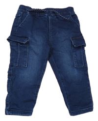 Tmavomodré jogger cargo rifle Primark