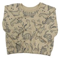 Béžová mikina s dinosaury Primark
