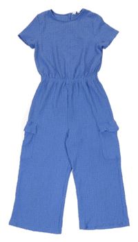 Modrý vzorovaný cargo culottes overal Primark
