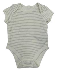 Smetanovo-šedé pruhované body Primark