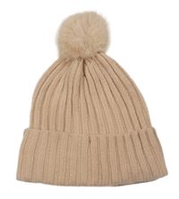 Pudrová pletená čepice s bambulí H&M