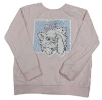 Světlerůžová mikina s kočičkou Marií H&M