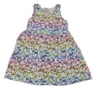 Bílo-barevné šaty s motýlky H&M
