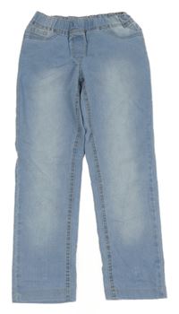 Světlemodré crop džegíny Bonprix