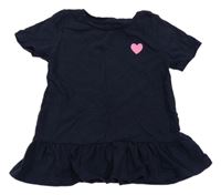Tmavomodrá tunika se srdíčkem Tom Tailor