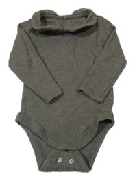 Khakišedé žebrované body s límečkem Primark