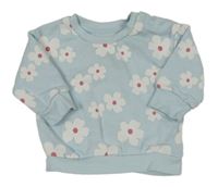 Světlemodrá květovaná mikina Primark