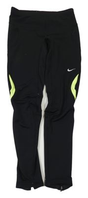 Černé sportovní funkční legíny s logem Nike