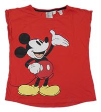 Červený top s Mickeym H&M