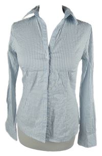 Dámská bílo-světlemodrá proužkovaná halenka H&M