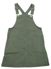 Khaki riflové laclové šaty H&M