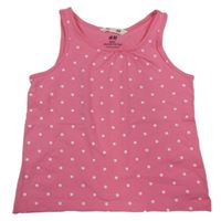 Růžovo-bílý puntíkatý top H&M