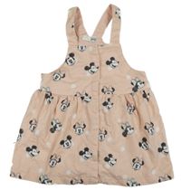 Světlerůžové plátěné šaty s Mickeym + Minnie H&M