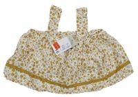 Nové - Smetanový květovaný crop top Primark