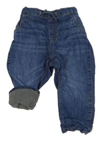 Modré podšité elastické rifle H&M
